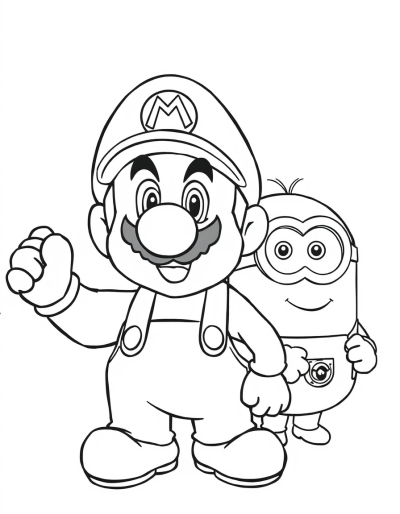 Colorful Adventure With Mario And Minions