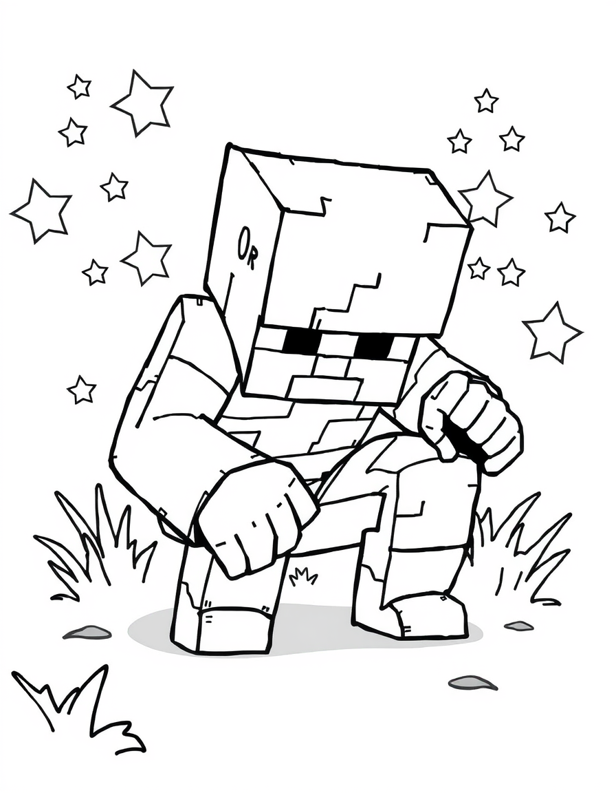 Minecraft Coloring Pages Steve Printable