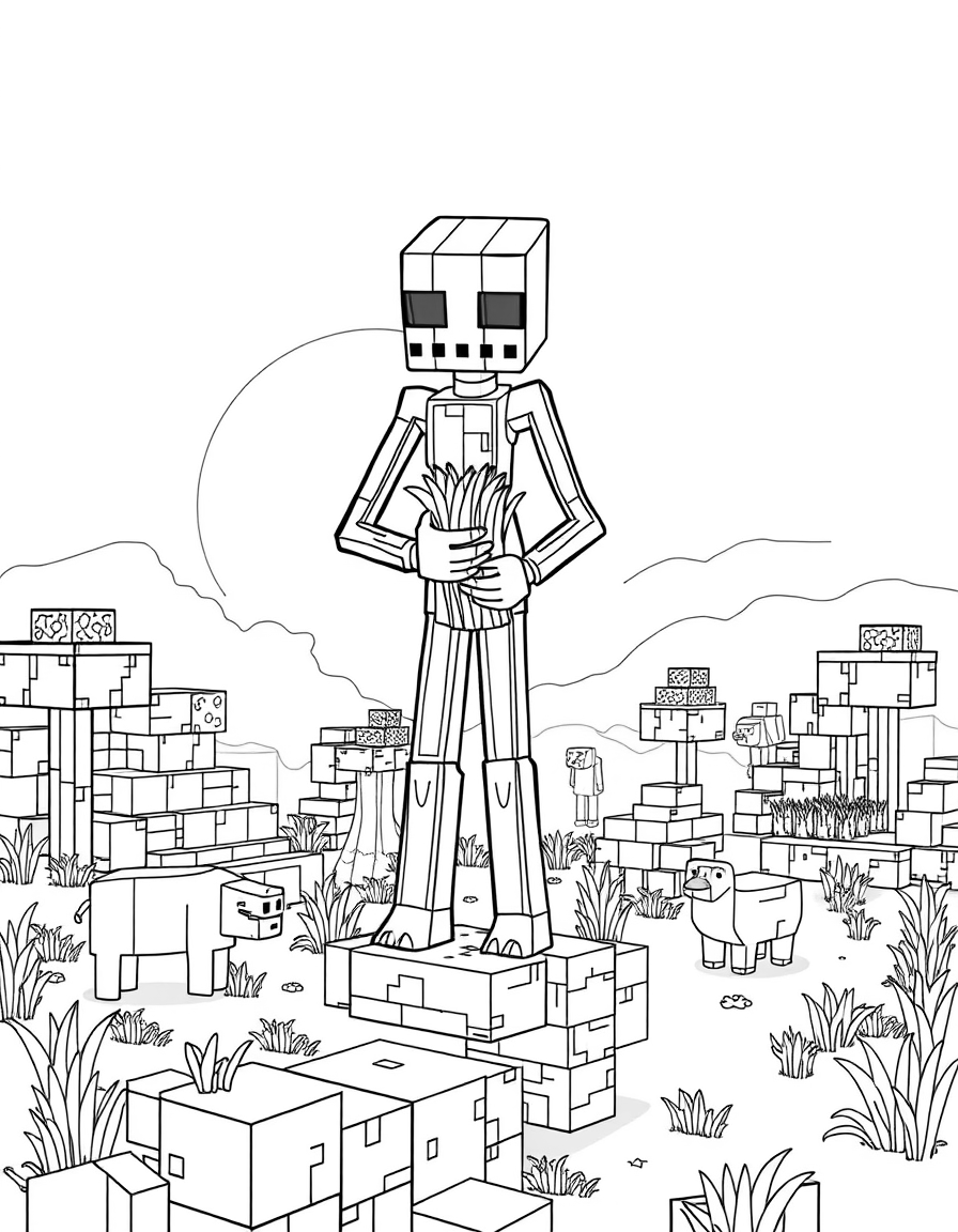 Minecraft Coloring Pages Enderman