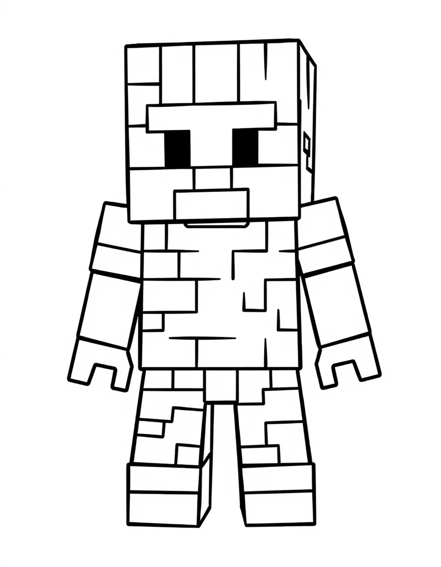 Steve Minecraft Coloring Pages