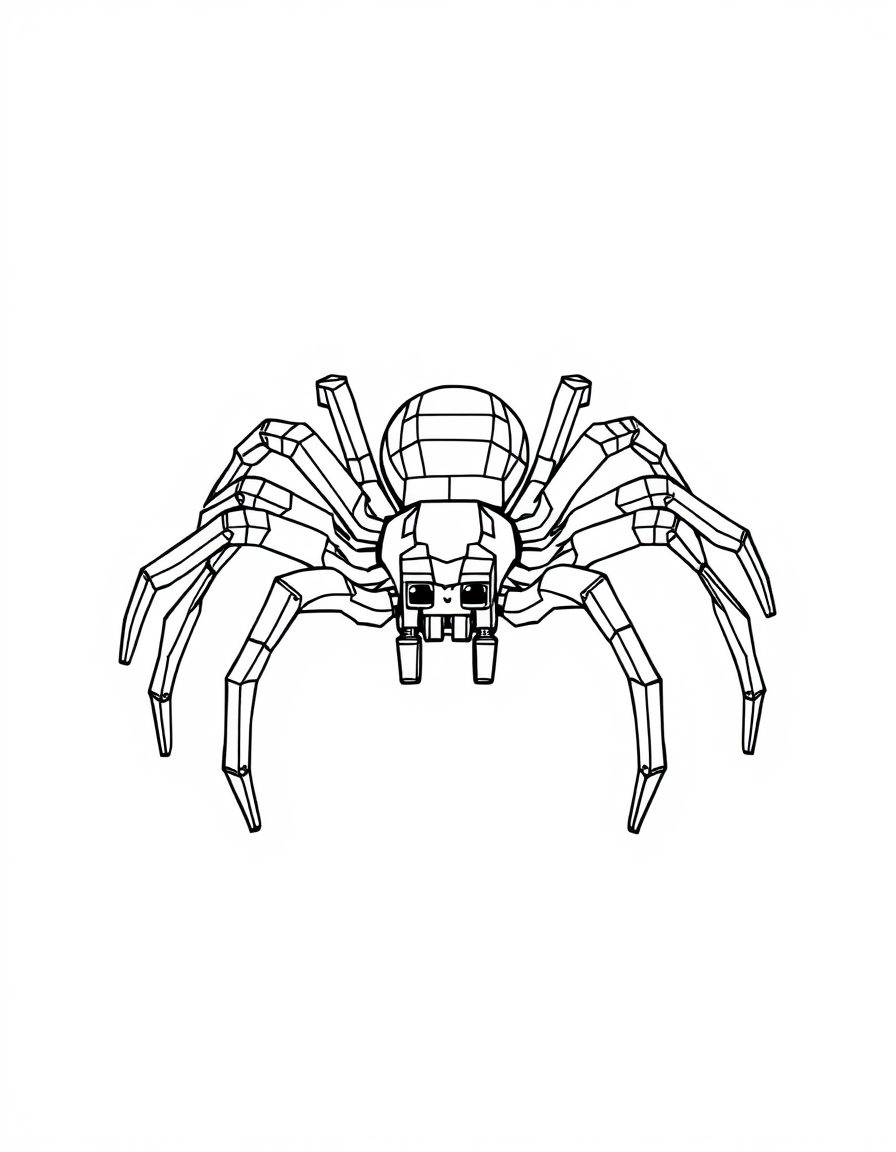 A Giant Spider In Minecraft