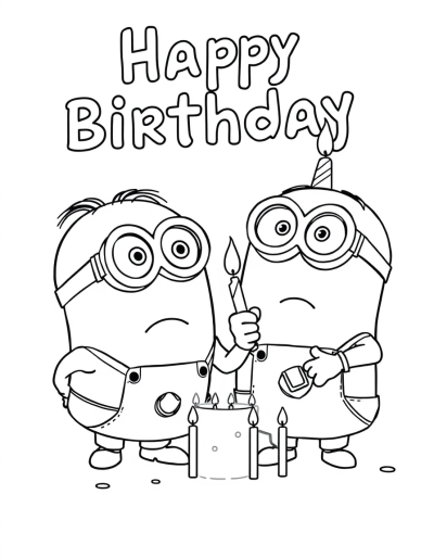 Minions Blowing Out Birthday Candles