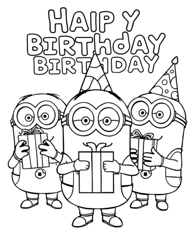 Minions Holding Birthday Presents