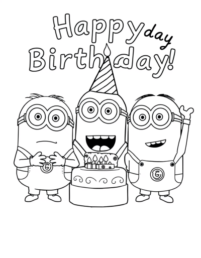 Minions Making A Birthday Wish