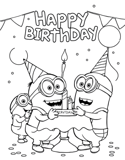 Minions Playing Birthday Games Together