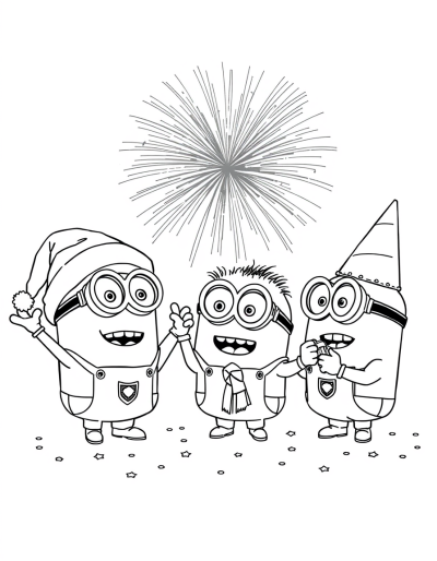 Minions Set Off Fireworks For New Year