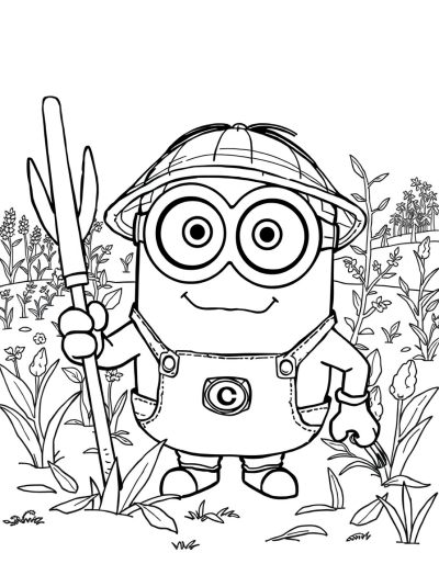 A Farmer Minion Is Harvesting