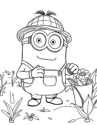 A Farmer Minion Tending Crops