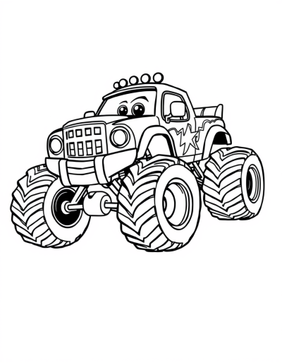 Cheerful Monster Truck Ready To Race