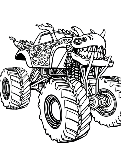 Monster Truck In Dragon Inspired Colors