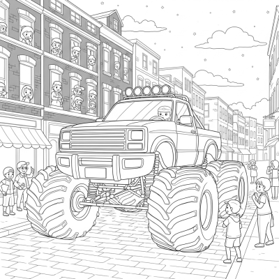 Monster Truck in the road