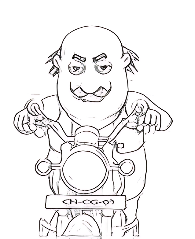 Motu Patlu Coloring Pages Free download