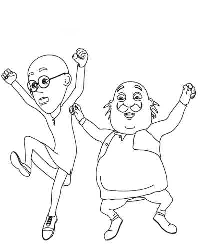 Motu Patlu Coloring Pages