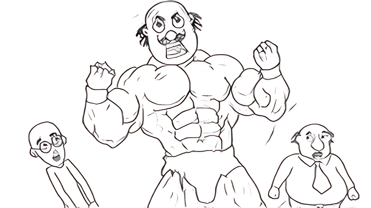 Motu Patlu Coloring Pages