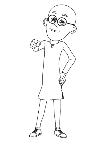 Motu Patlu Coloring Pages for kids