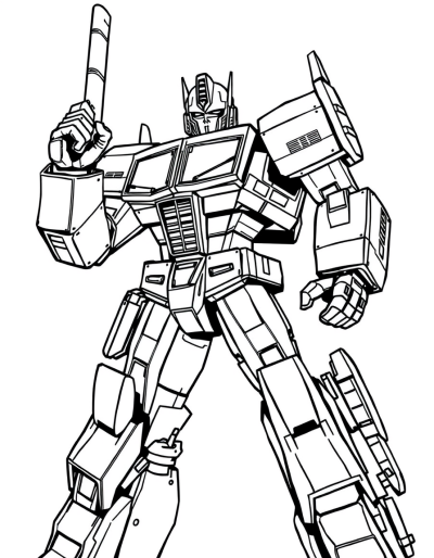 Optimus Prime In Heroic Pose