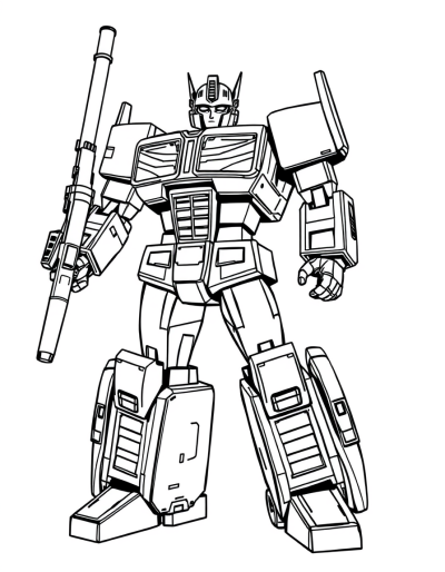 Optimus Prime Protecting Earth From Decepticons