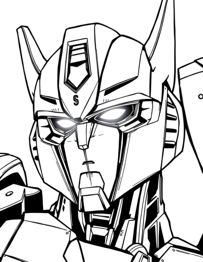 Optimus Prime With Glowing Eyes