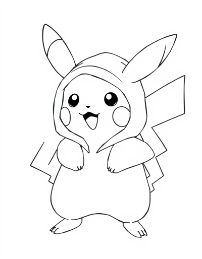 Pikachu Dressed Up In A Costume