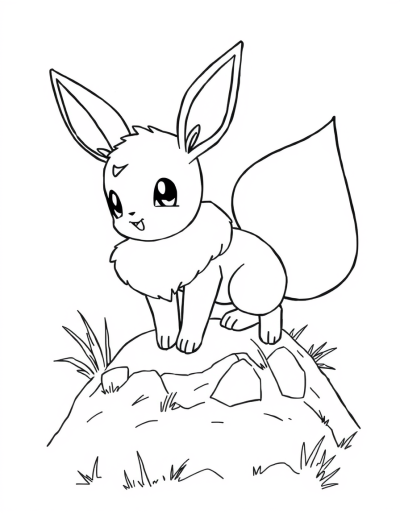 Eevee Climbing A Small Hill