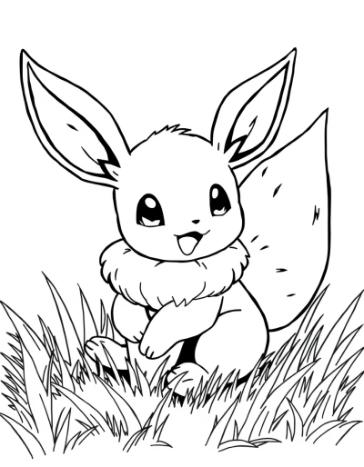 Eevee Rolling Around In The Grass
