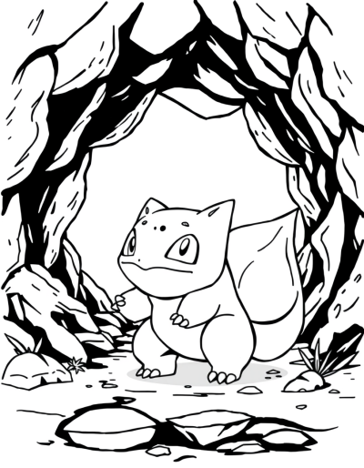 Bulbasaur Exploring A Mysterious Cave
