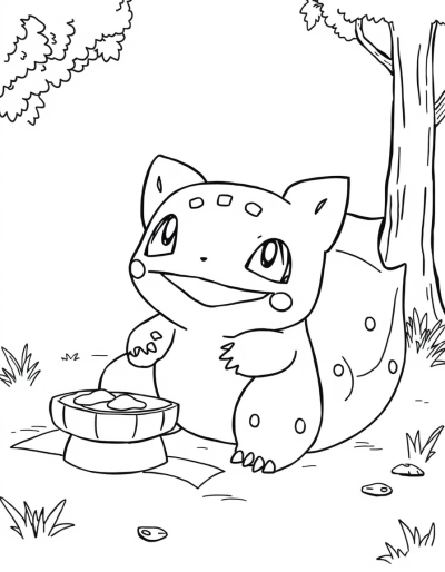 Bulbasaur Having A Picnic With Friends