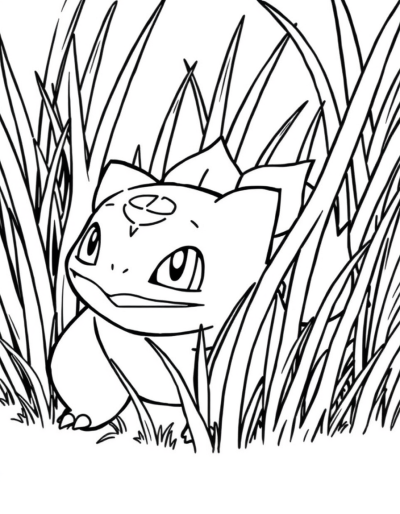 Bulbasaur Hiding In Tall Grass