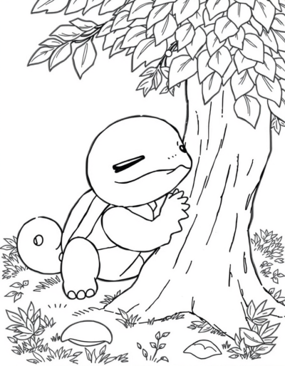 Squirtle Napping Under A Tree