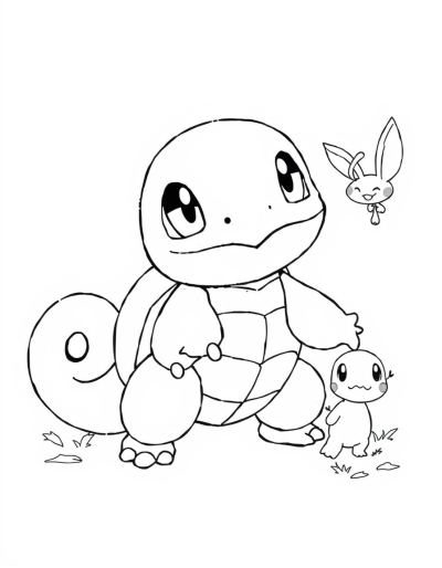 Squirtle Playing With Other PokéMon