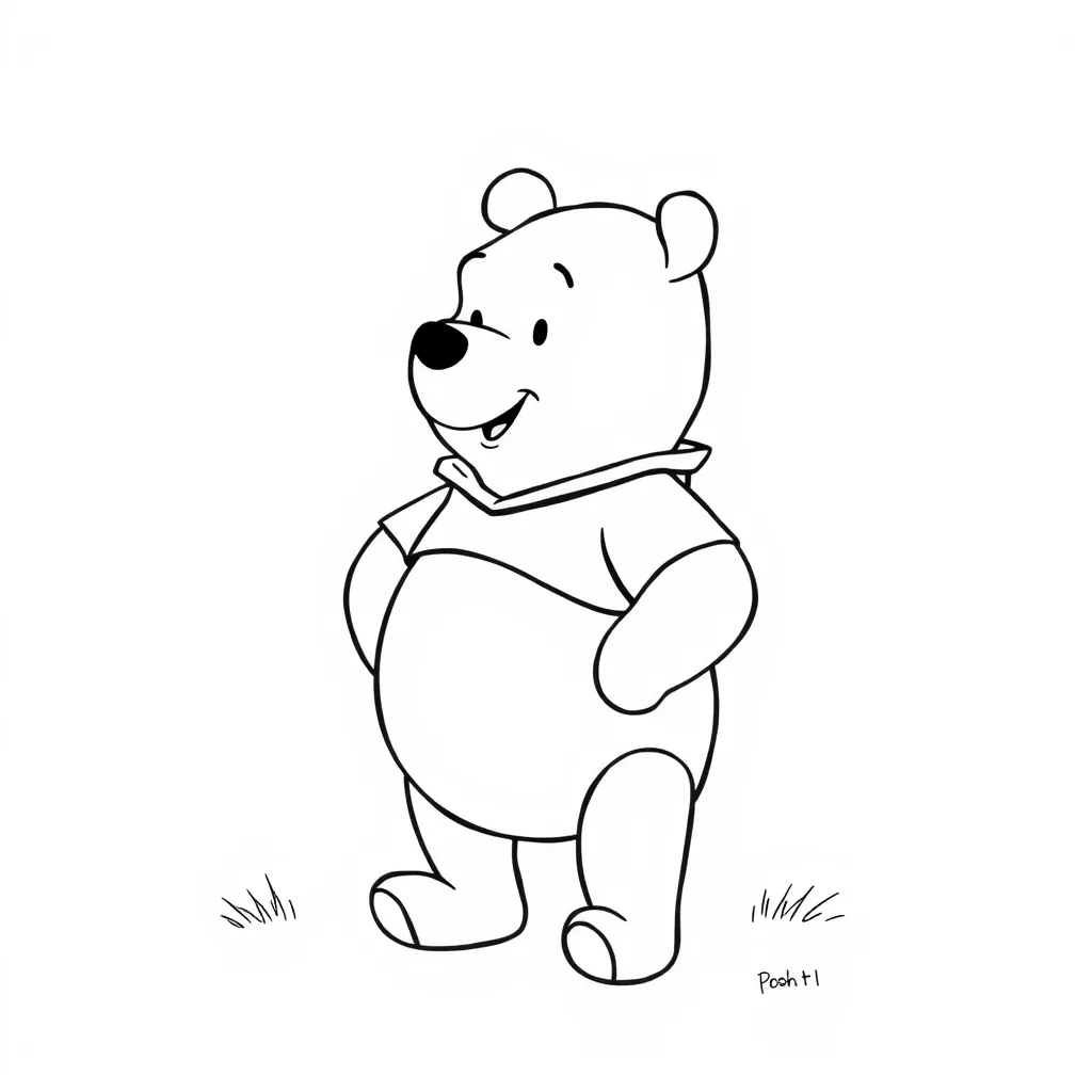 Pooh Bear coloring sheet