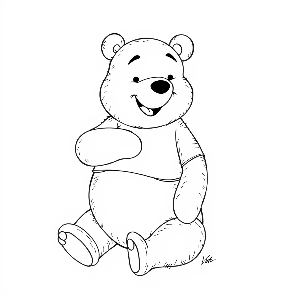 bear coloring sheet easy coloring