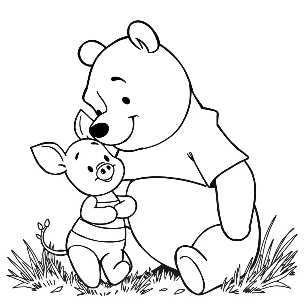 Pooh Bear Coloring Pages easy coloring