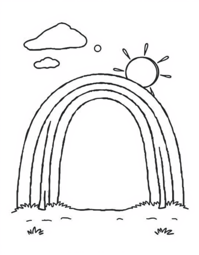 A Joyful Rainbow Sun Shining