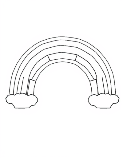 Hexagonal Rainbow Coloring Page