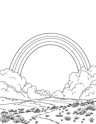 Majestic Double Rainbow Across Sky