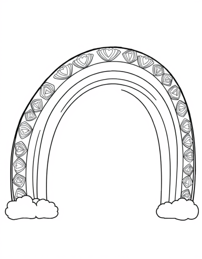 Gorgeous Rainbow In Unique Pattern
