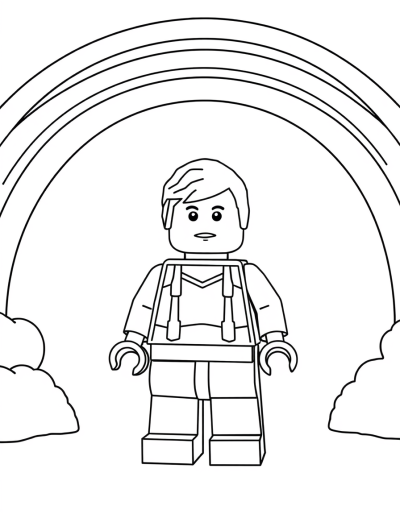 LEGO Minifigure In A Rainbow