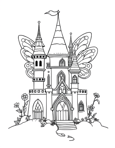 A Colorful Rainbow Fairy Castle