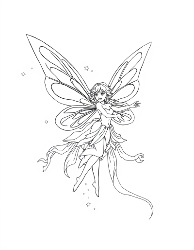 A Magical Fairy Flying High