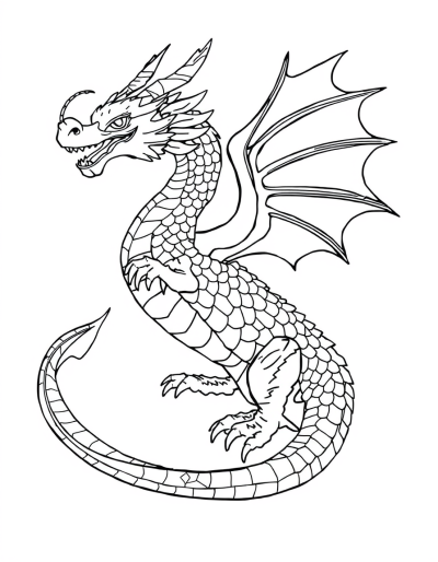 Colorful Dragon With Scales