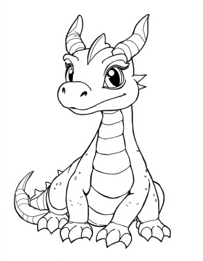 Friendly Dragon With Kind Eyes