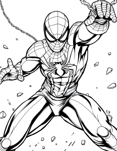 Spiderman In Action Packed Battle Scene