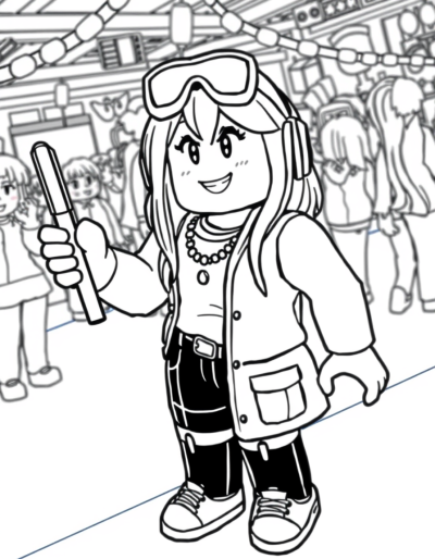 Roblox Girl At A Virtual Party