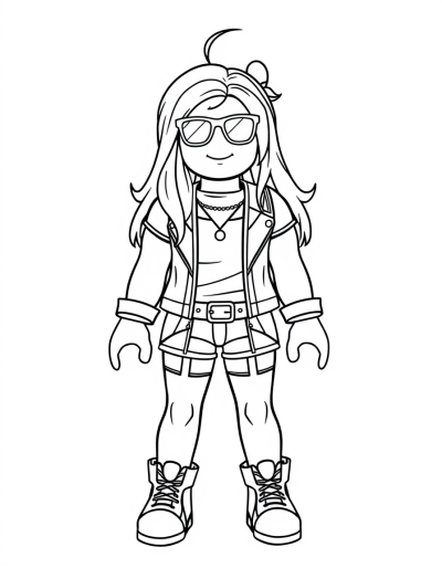 Roblox Girl Wearing Stylish Outfit