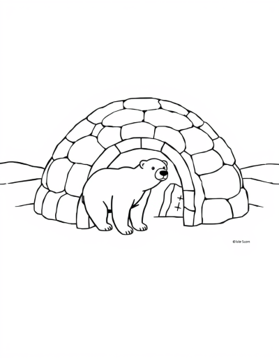 Add A Polar Bear Near Igloo