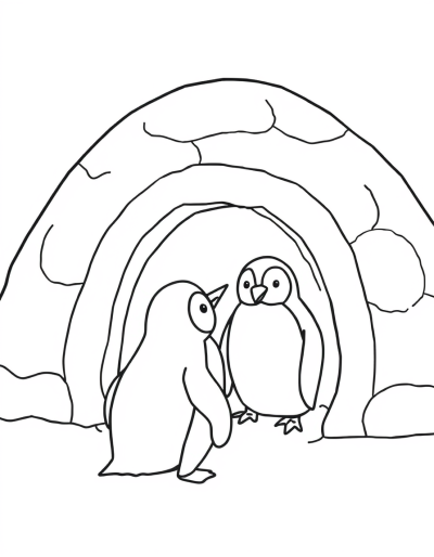 Add Penguin Friends Outside Igloo
