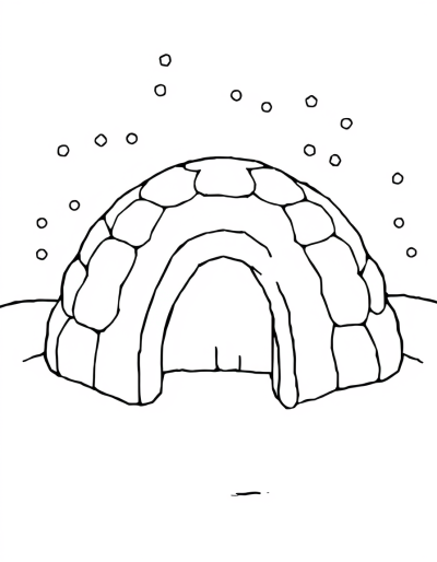 Color The Snow Around Igloo