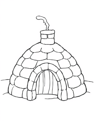 Draw A Chimney On Igloo