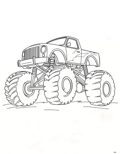 Monster Truck Coloring Sheet